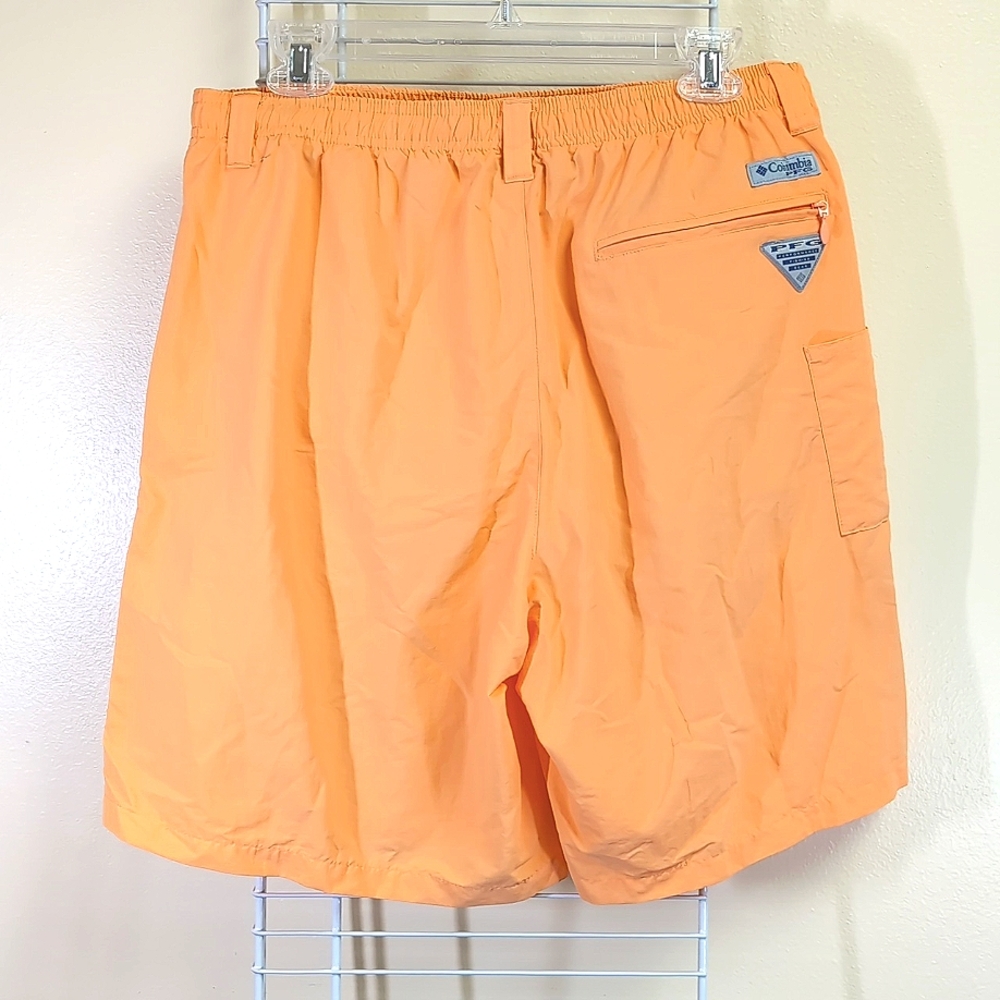 Columbia PFG MED Peach Omni Shade Lined Multi Pockets Men's Water Shorts Trunks - Picture 2 of 12